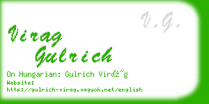 virag gulrich business card
